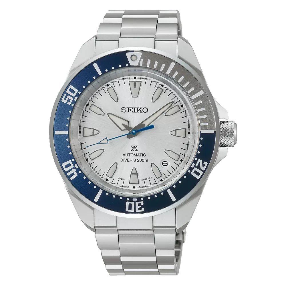 Orologio prospex automatico samurai quadrante argentato edizione limitata 145 seiko blue