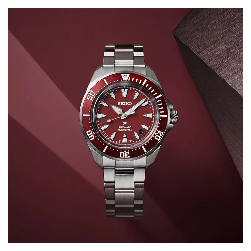 Orologio prospex automatico samurai quadrante rosso