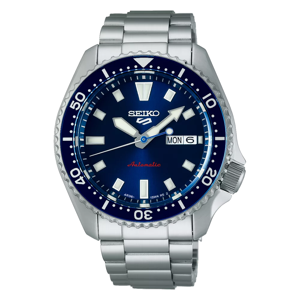 Orologio seiko 5 sports automatico quadrante blu data