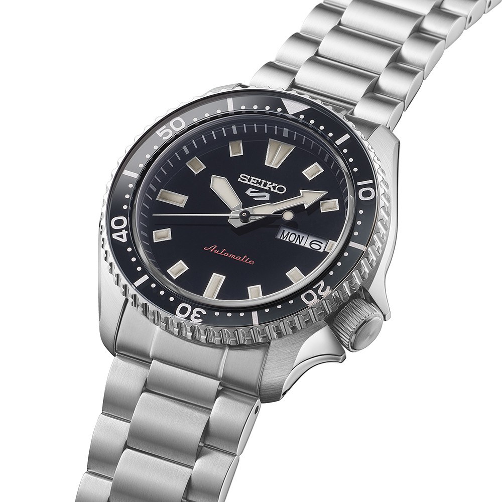 Orologio seiko 5 sports automatico quadrante nero data