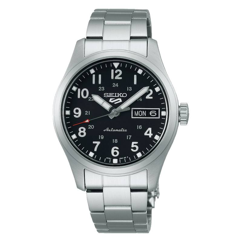 Orologio seiko sports automatico acciaio quadrante nero srpj81k1