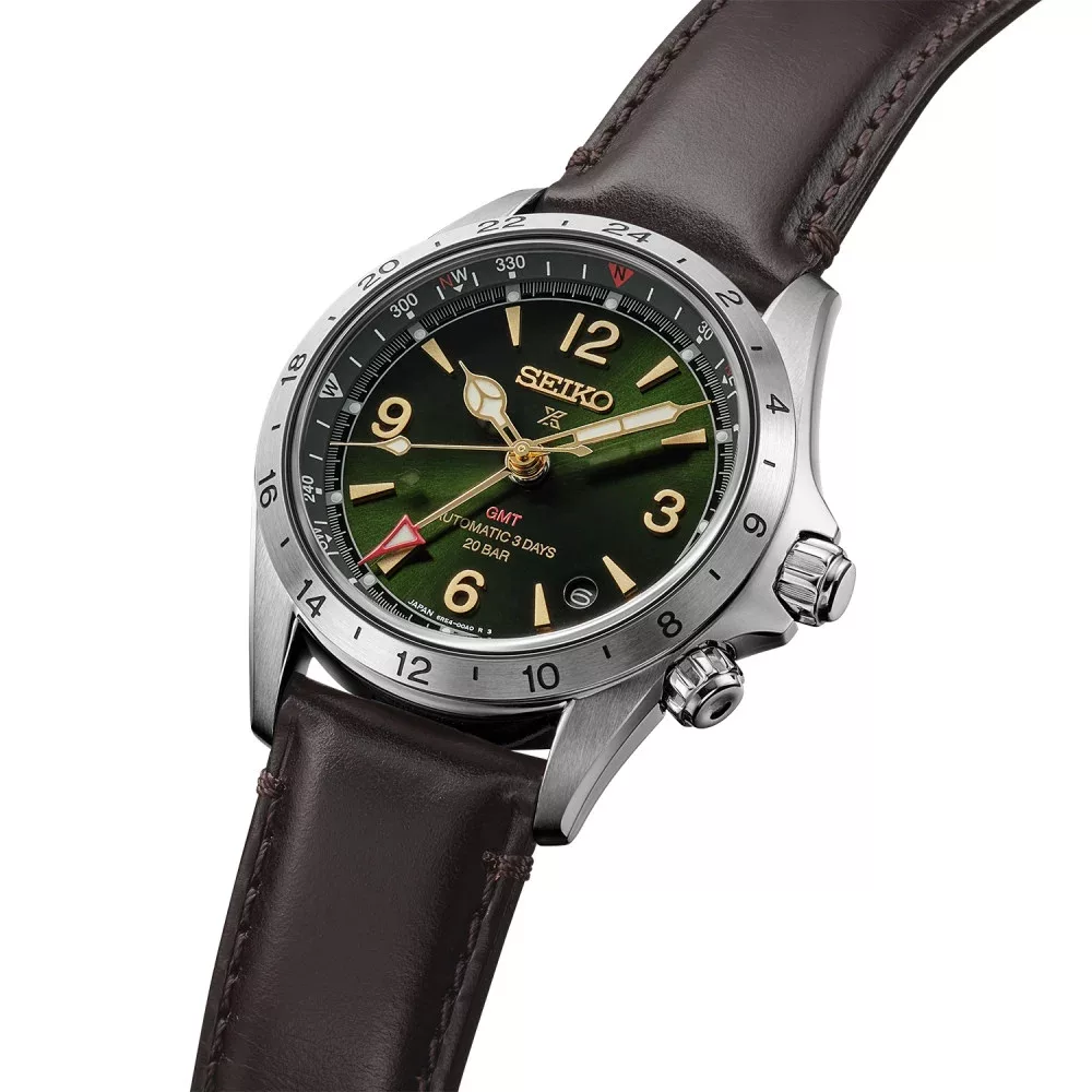 Orologio uomo prospex automatico quadrante alpinist lancetta verde gmt rosso 1