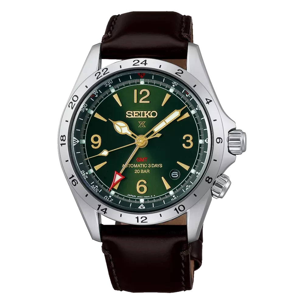 Orologio uomo prospex automatico quadrante alpinist lancetta verde gmt rosso