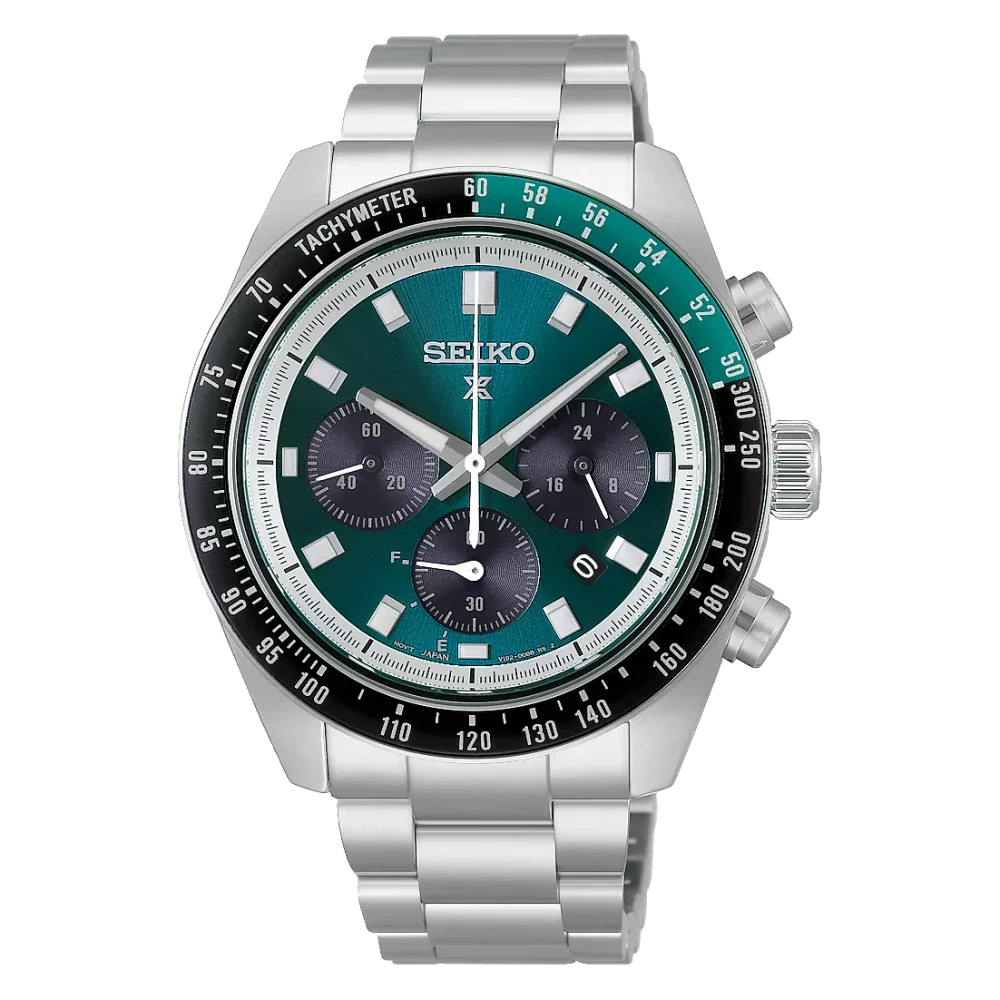 Orologio uomo prospex speedtimer cronografo quarzo solare quadrante verde hbj003p1